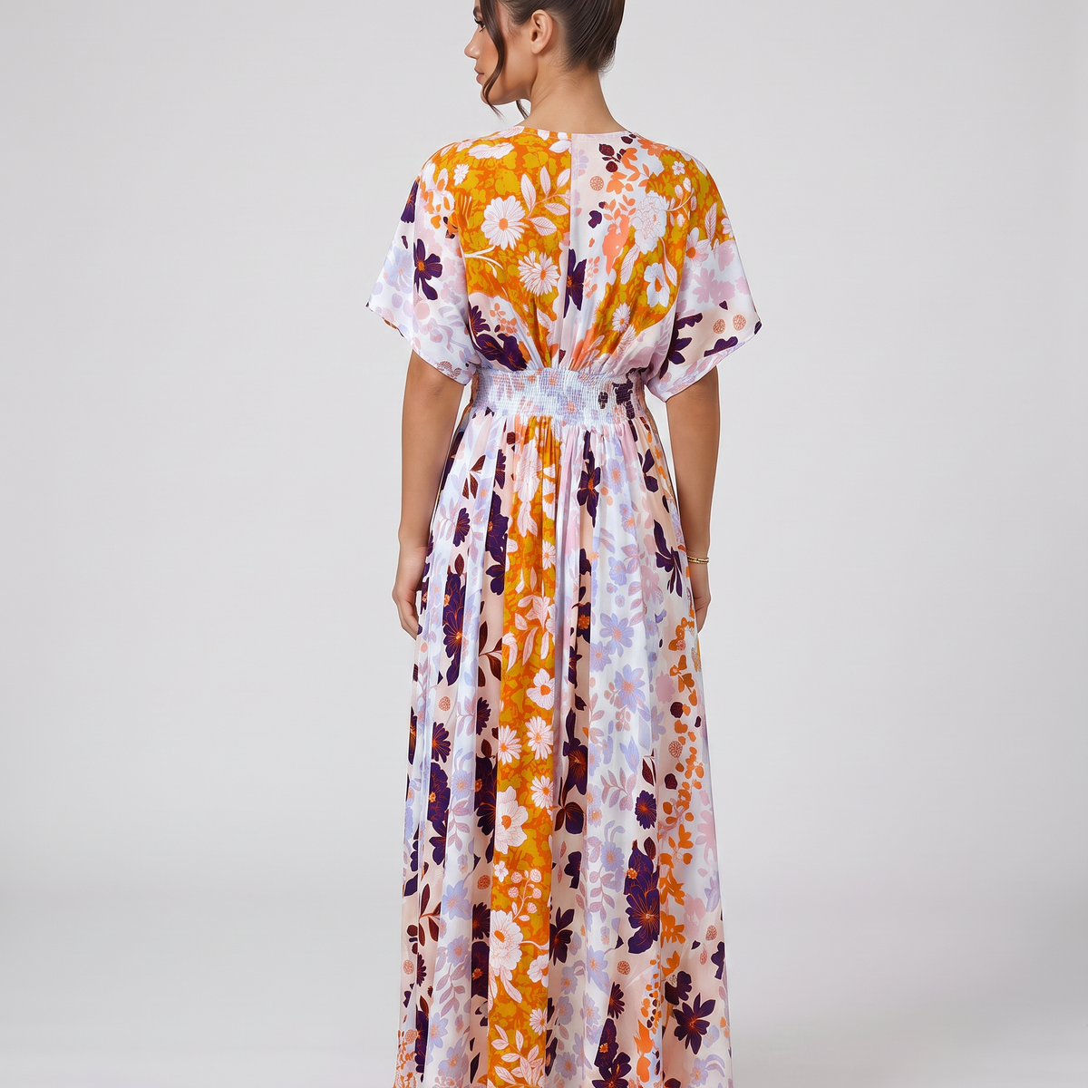 Nola | Maxi Dress with Floral Print and Elastic Waist