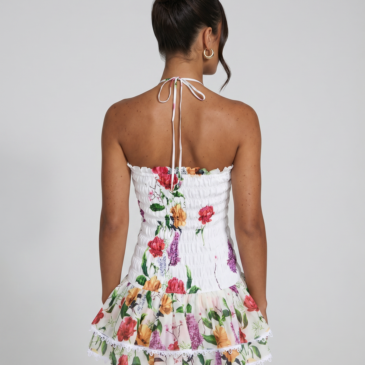 Kellie | Mini Dress with Floral Print and Ruffle Hem