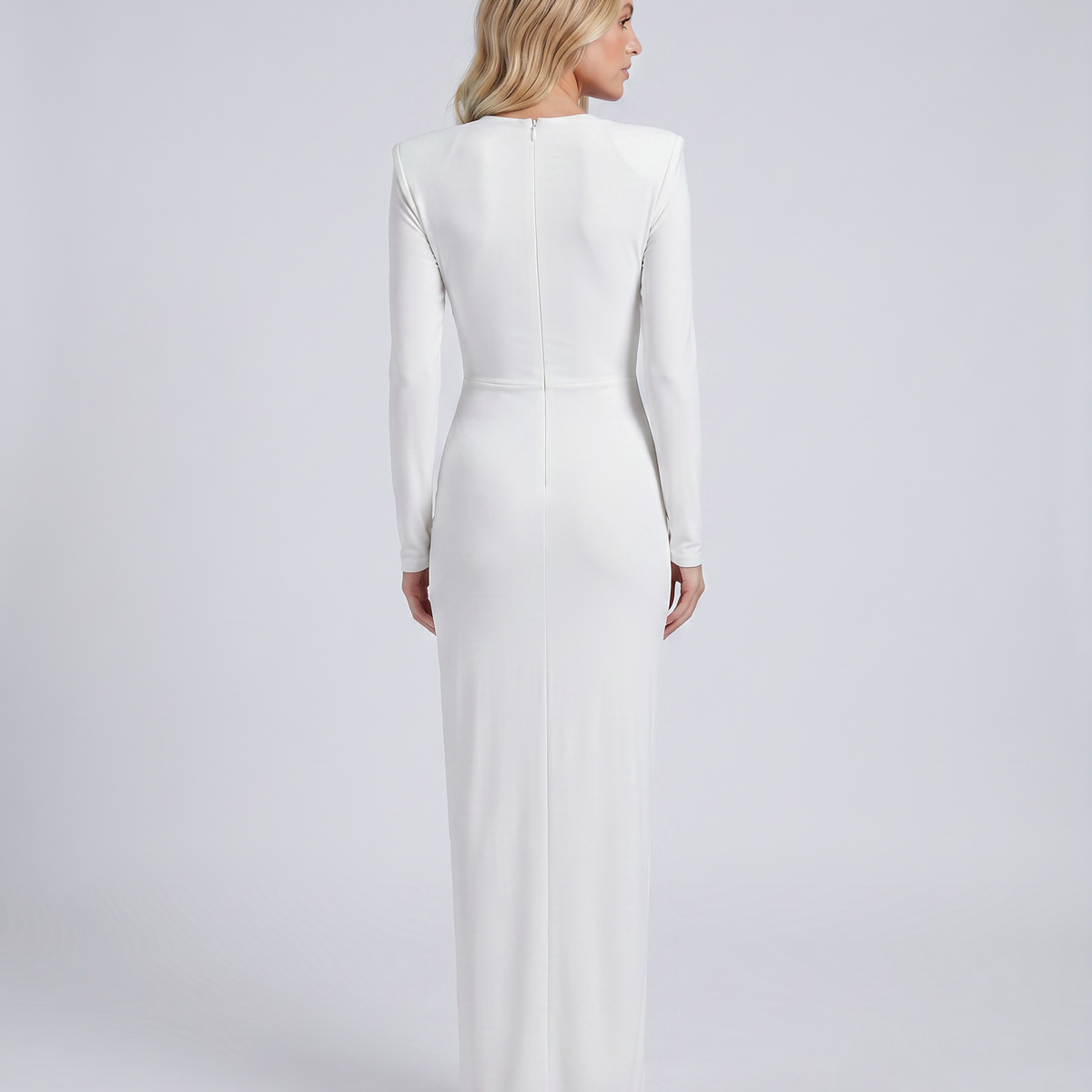 Megan | Maxi Dress with Deep V Neck and Ring Detail