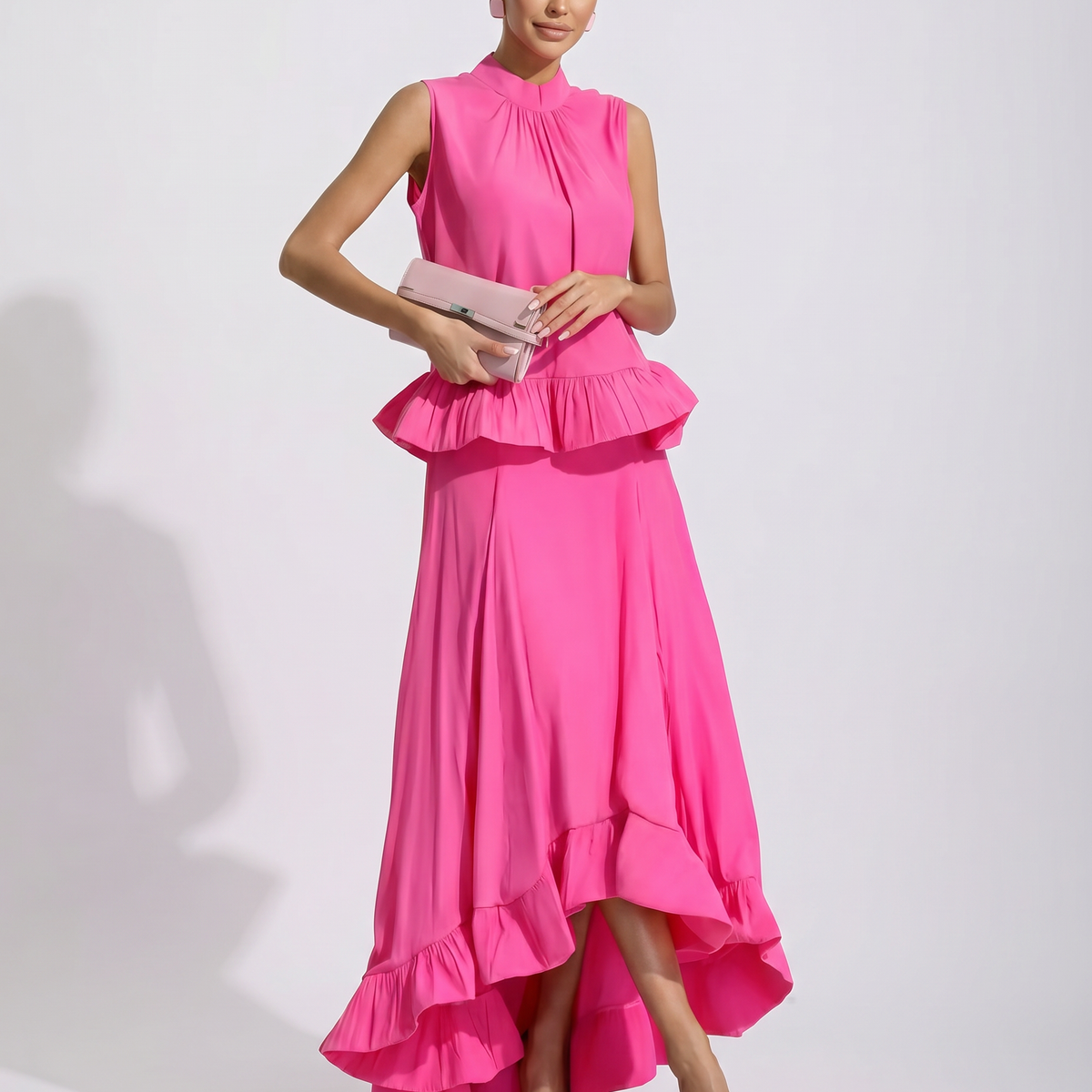 Mona | Two-Piece Maxi Set with Ruffle Skirt