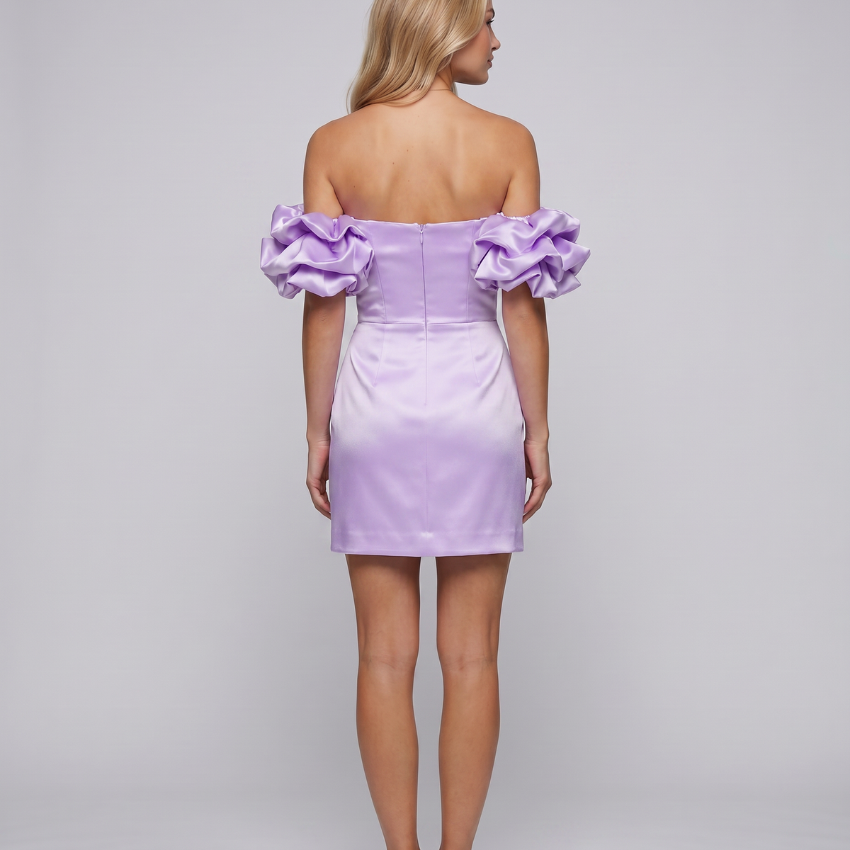 Brianna | Mini Dress with Off-Shoulder Ruffle Sleeves