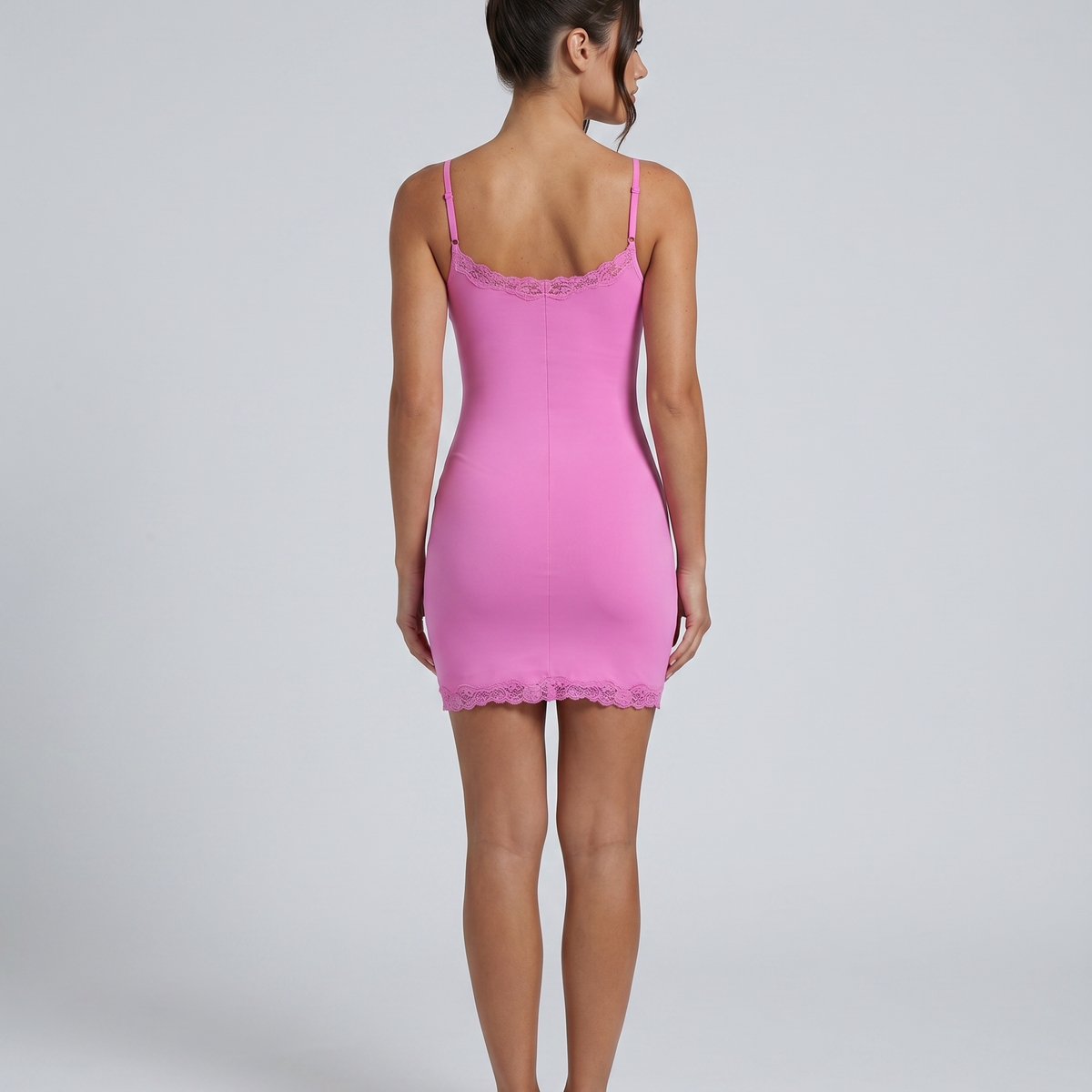 Melanie | Mini Slip Dress with Lace Trim