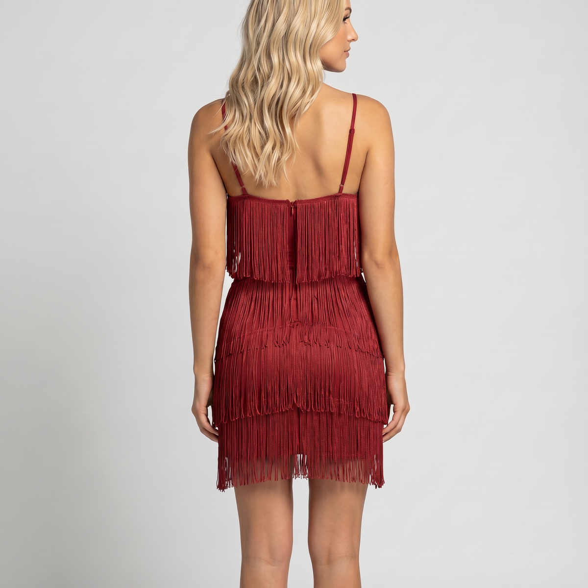 Journee | Mini Dress with Fringe Detail