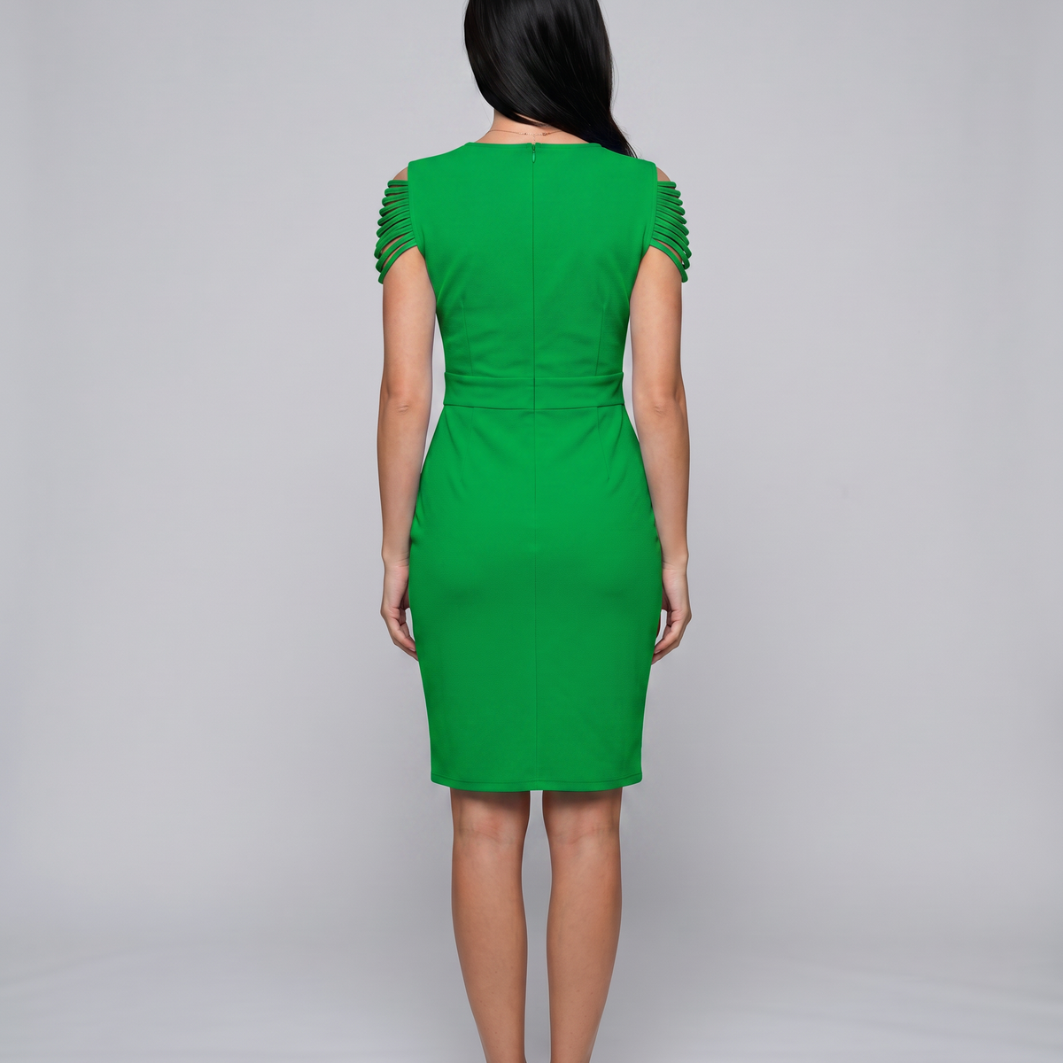 Luisa | Mini Dress with V-Neck and Draped Skirt