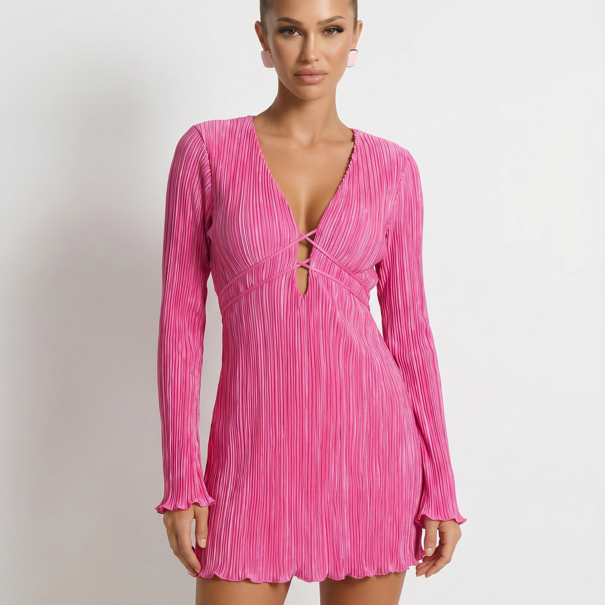 Lorie | Mini Dress with Pleated Texture