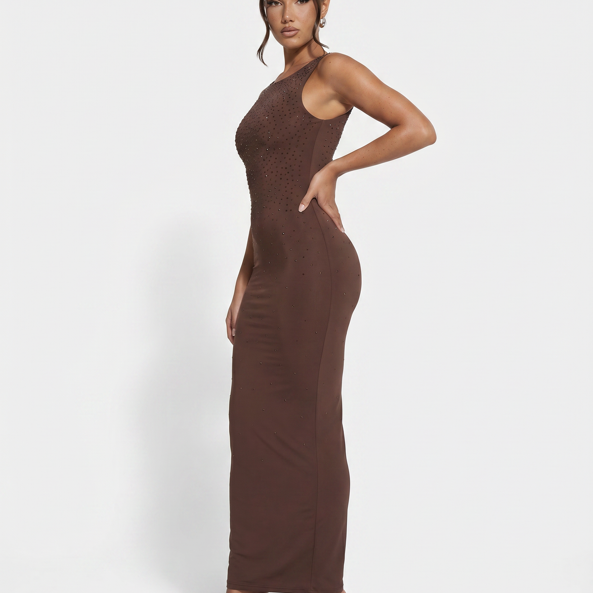 Shari | Maxi Dress with Cami Straps and Side Slit