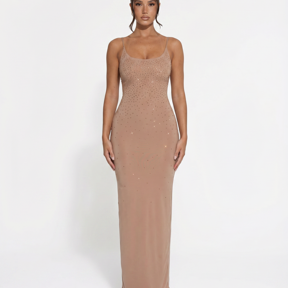 Shari | Maxi Dress with Cami Straps and Side Slit