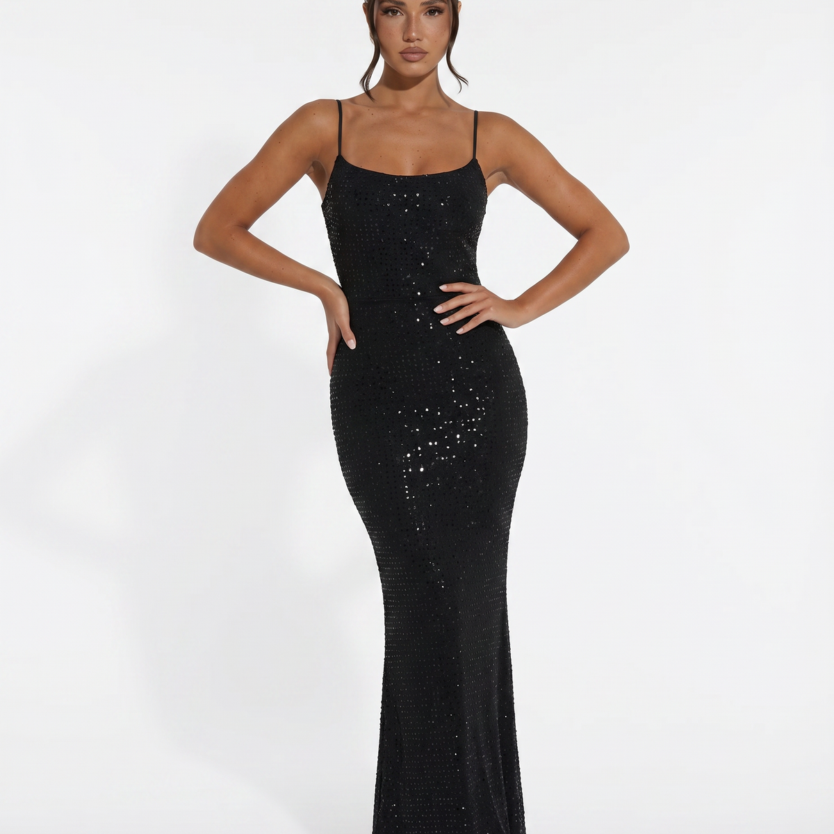 Shari | Maxi Dress with Cami Straps and Side Slit