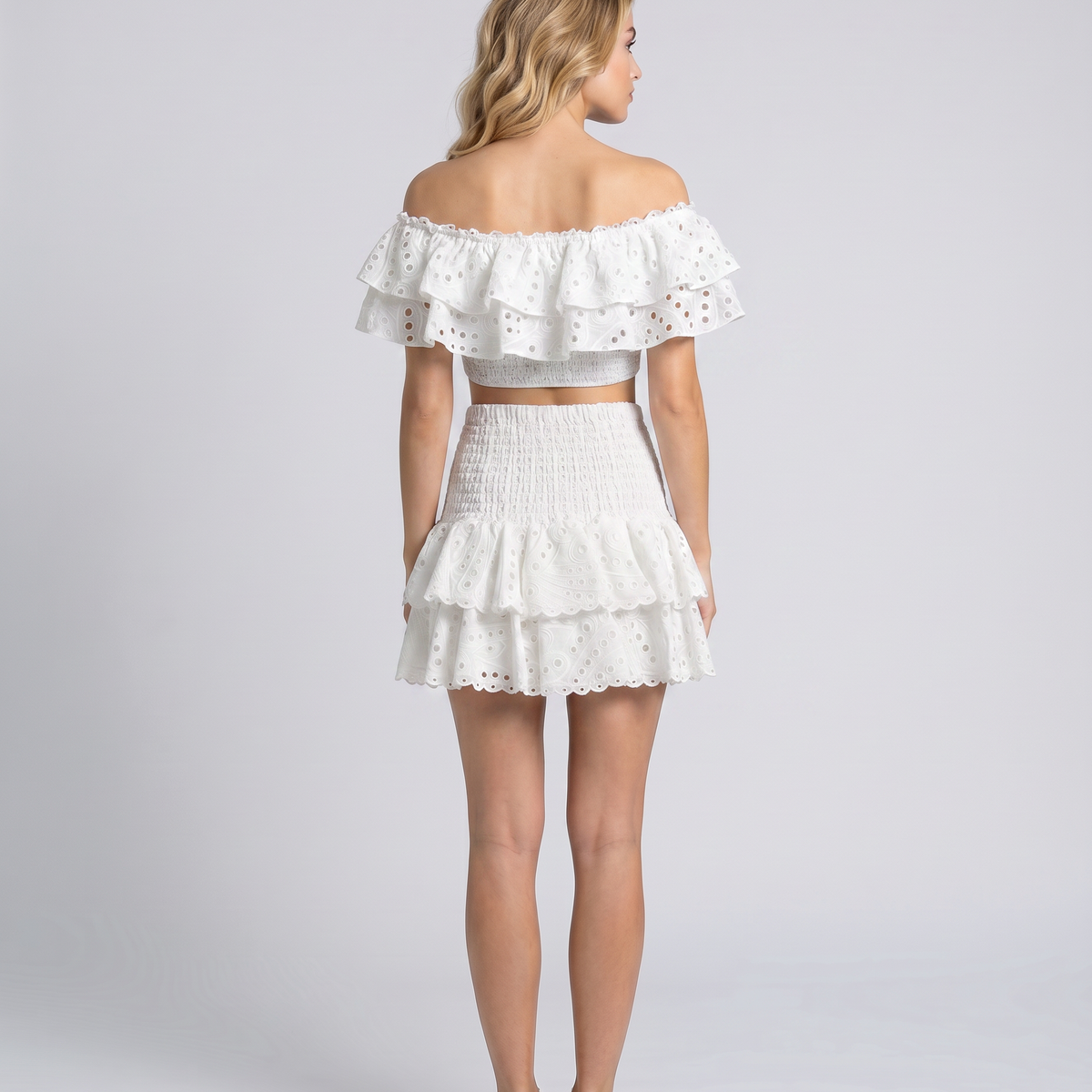 Annie | Two-Piece Ruffle Set with Mini Skirt