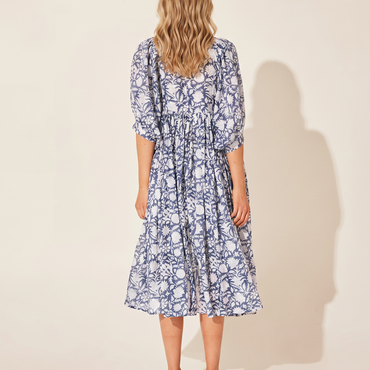 Mona | Midi Boho Dress with Floral Print