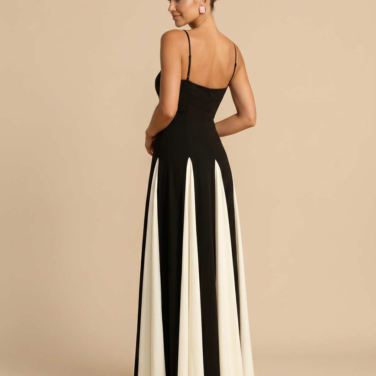 Lupe | Maxi Dress with Contrast Panel Skirt