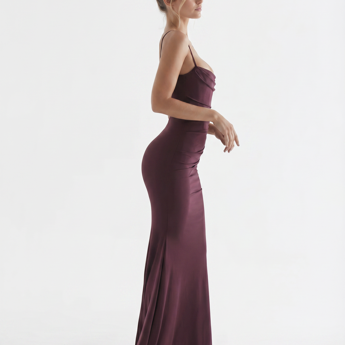 Mia | Maxi Bodycon Dress with Cowl Neck