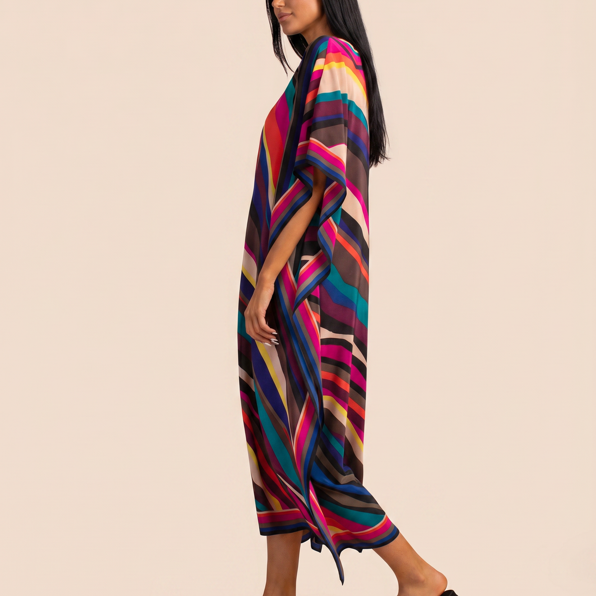 Baylor | Maxi Kaftan Dress with V-Neck and Side Slits