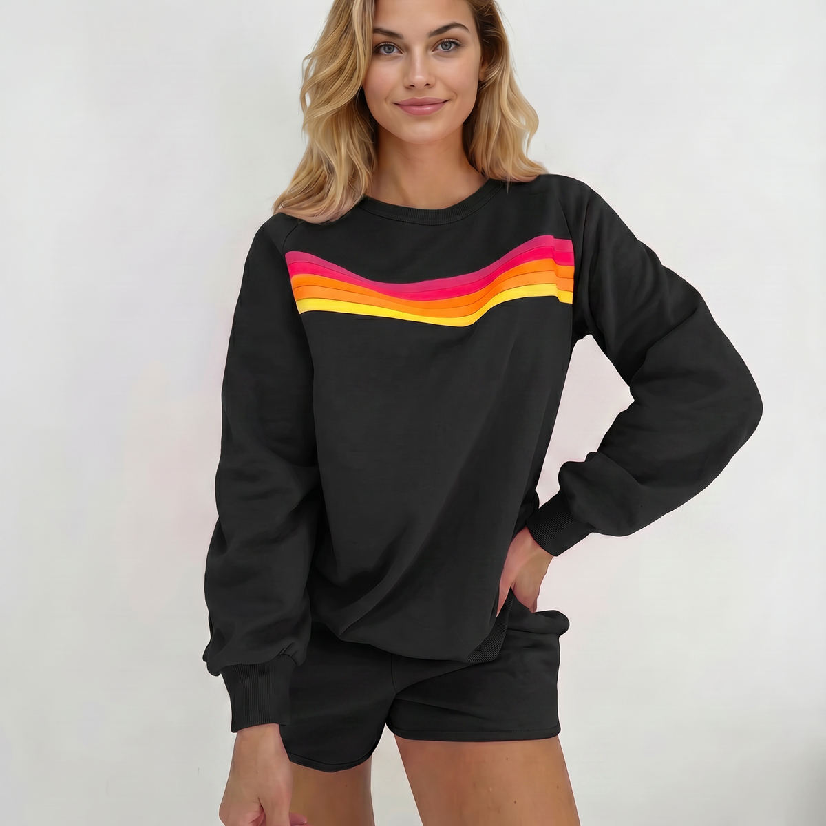 Stacey | Two-Piece Set with Sweatshirt and Shorts