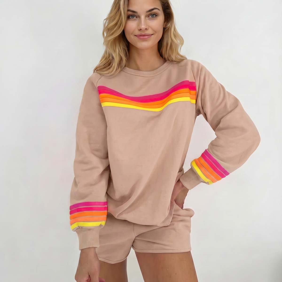 Stacey | Two-Piece Set with Sweatshirt and Shorts
