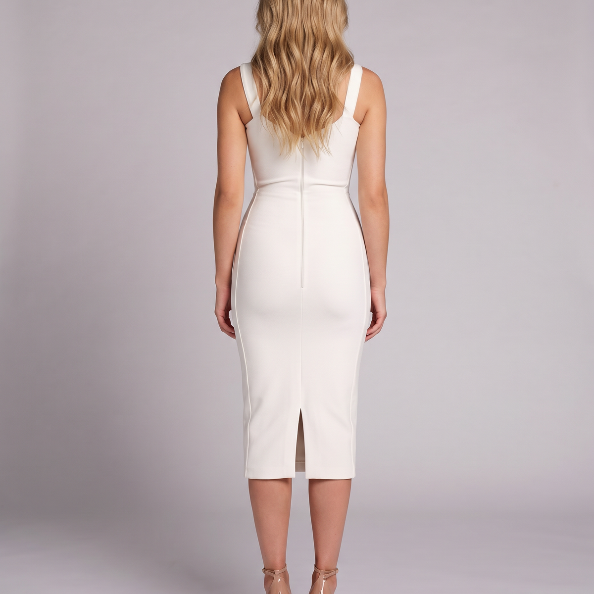 Ruby | Midi Dress with Lace Corset Panel