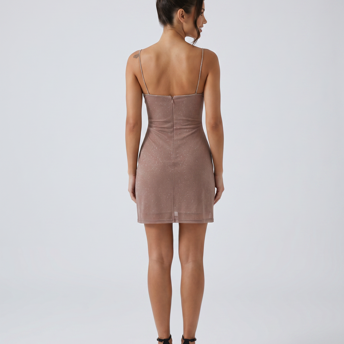 Jody | Mini Dress with Mesh Sequin Finish