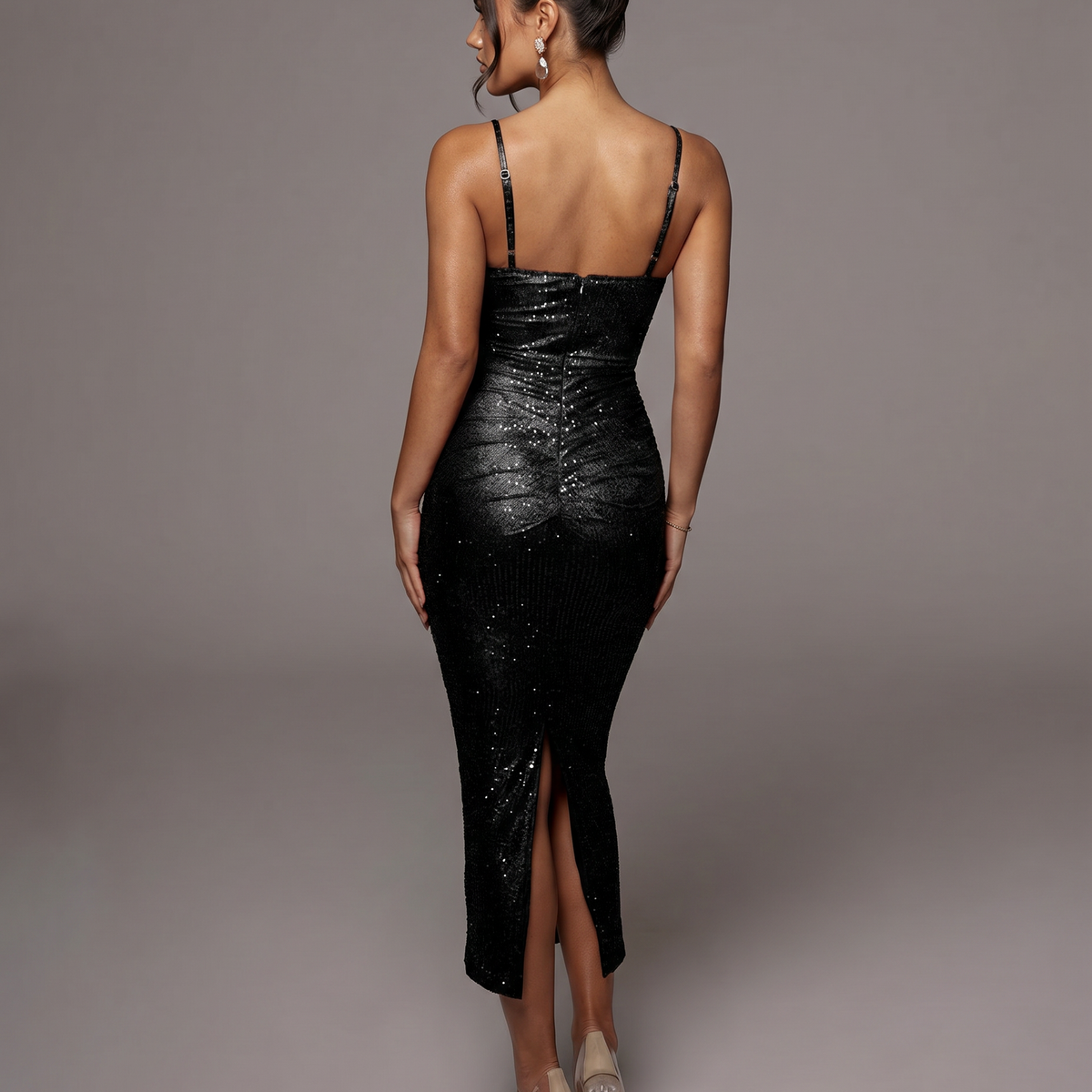 Carolyn | Midi Dress with Cowl Neck