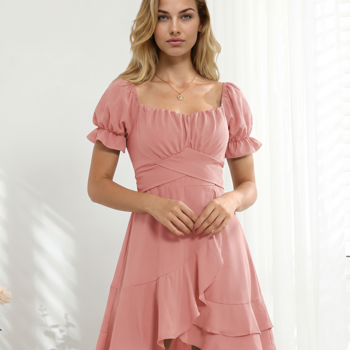 Shari | Mini Dress with Ruffled Hem