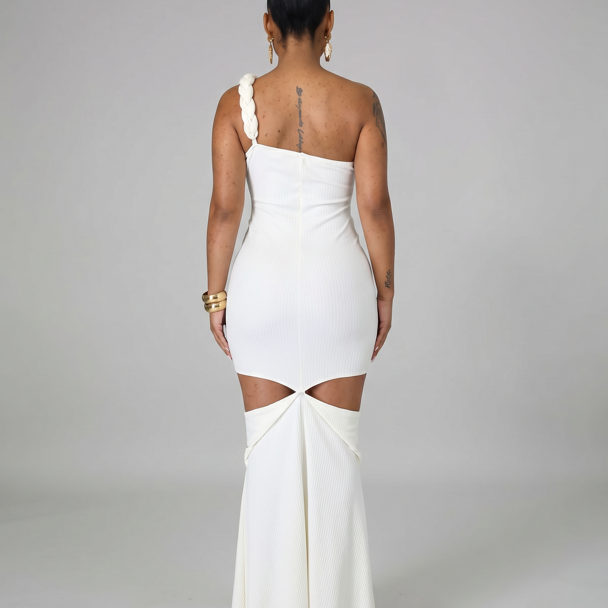 Silvia | Strapless Maxi Dress with Cut-Out Details