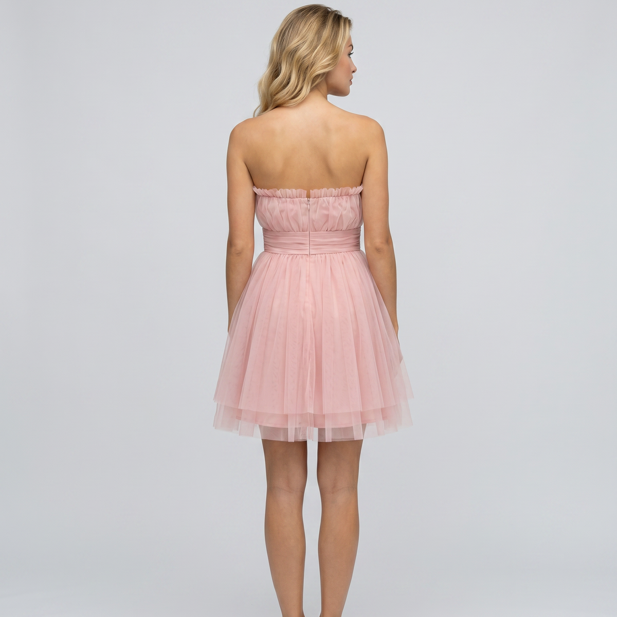 Nichole | Mini Dress with Strapless Tulle Skirt