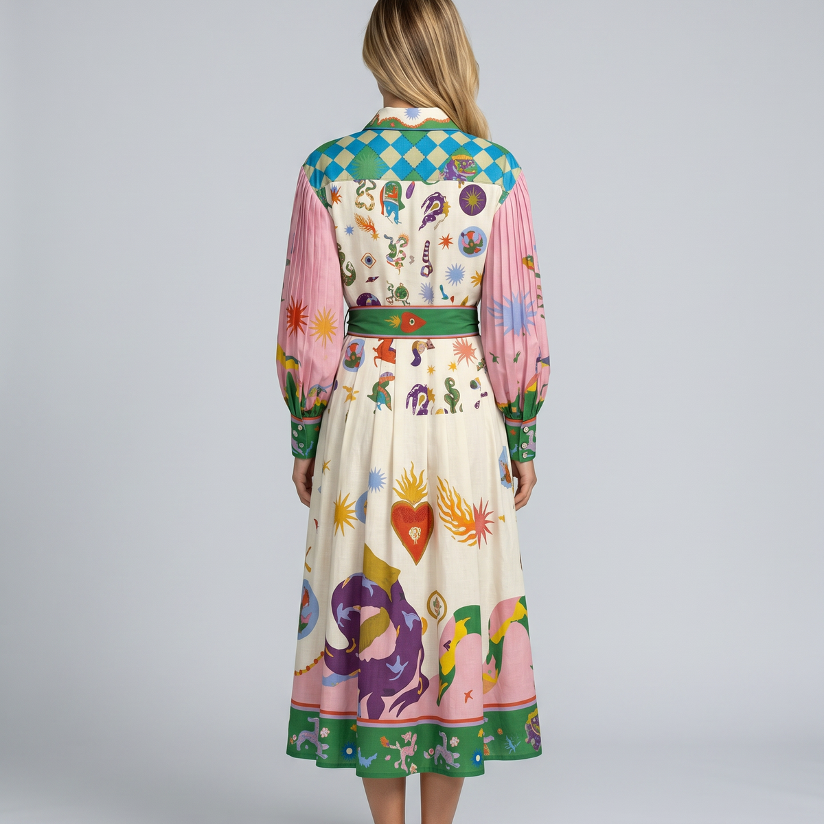 Lola | Midi Shirt Dress with Belted Waist