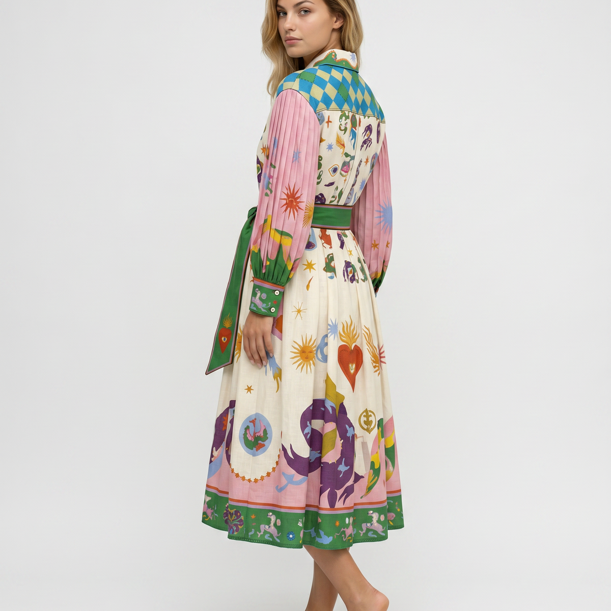 Lola | Midi Shirt Dress with Belted Waist