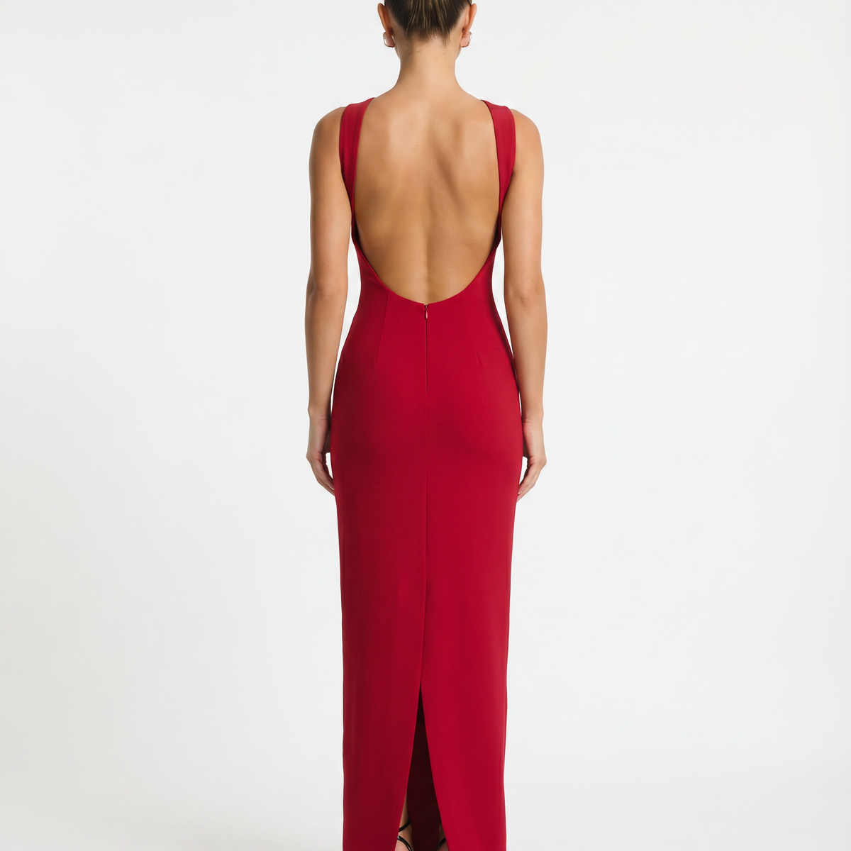 Aimee | Maxi Dress with Strapless Neckline and Back Slit