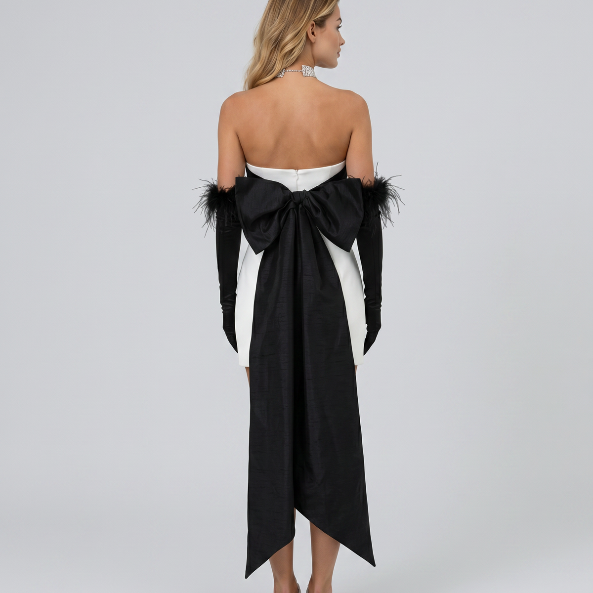 Lea | Strapless Mini Dress with High-Low Back Detail