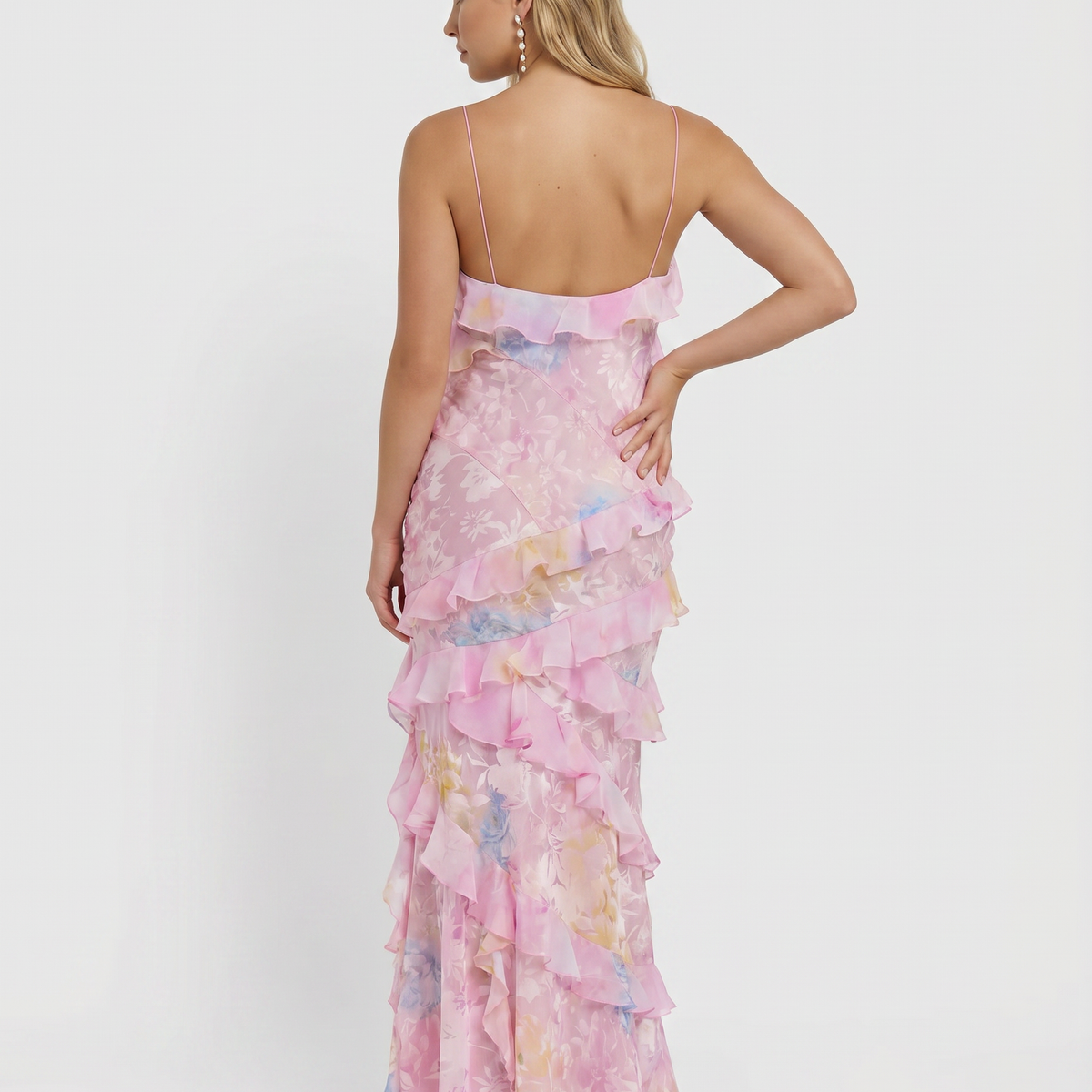 Lillie | Maxi Dress with Ruffle Layered Skirt