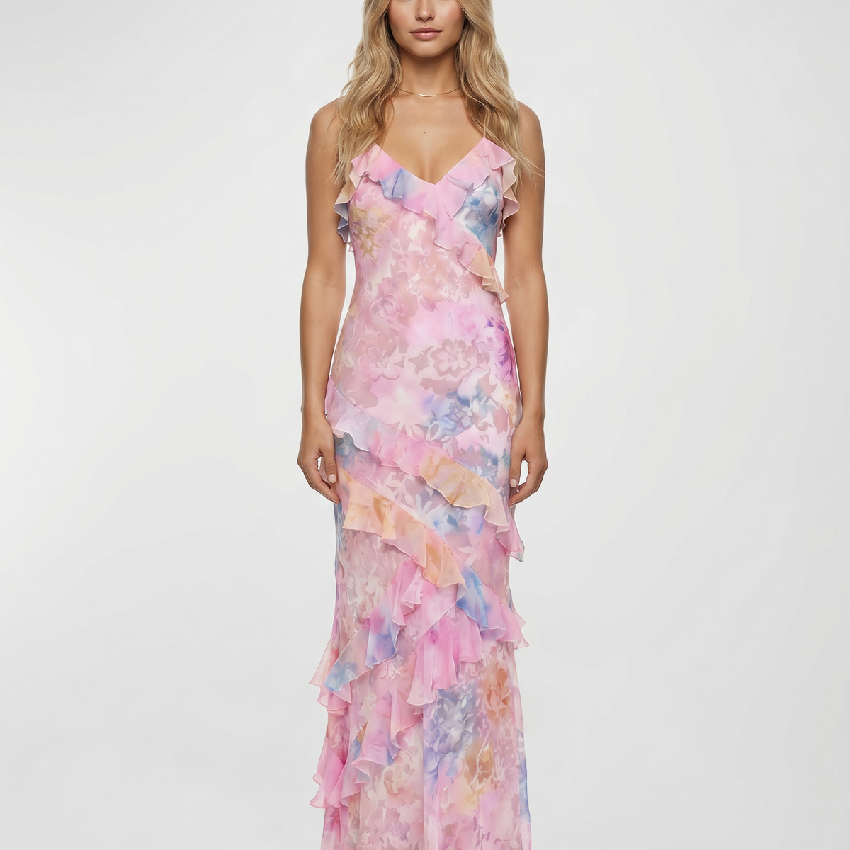 Lillie | Maxi Dress with Ruffle Layered Skirt