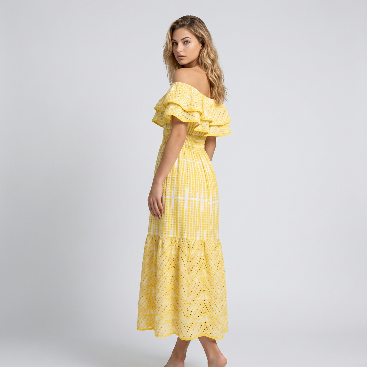 Azariah | Maxi Dress with Off-Shoulder Ruffle Bodice