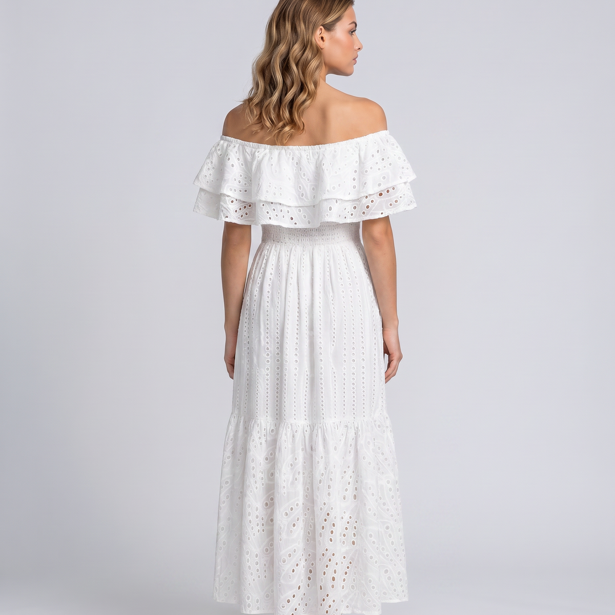 Azariah | Maxi Dress with Off-Shoulder Ruffle Bodice