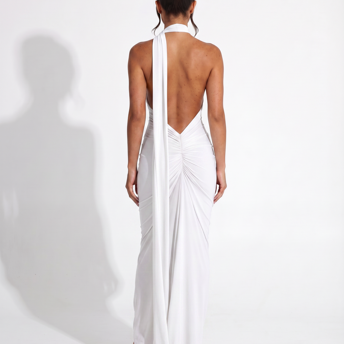 Lou | One Shoulder Maxi Dress with Open Back