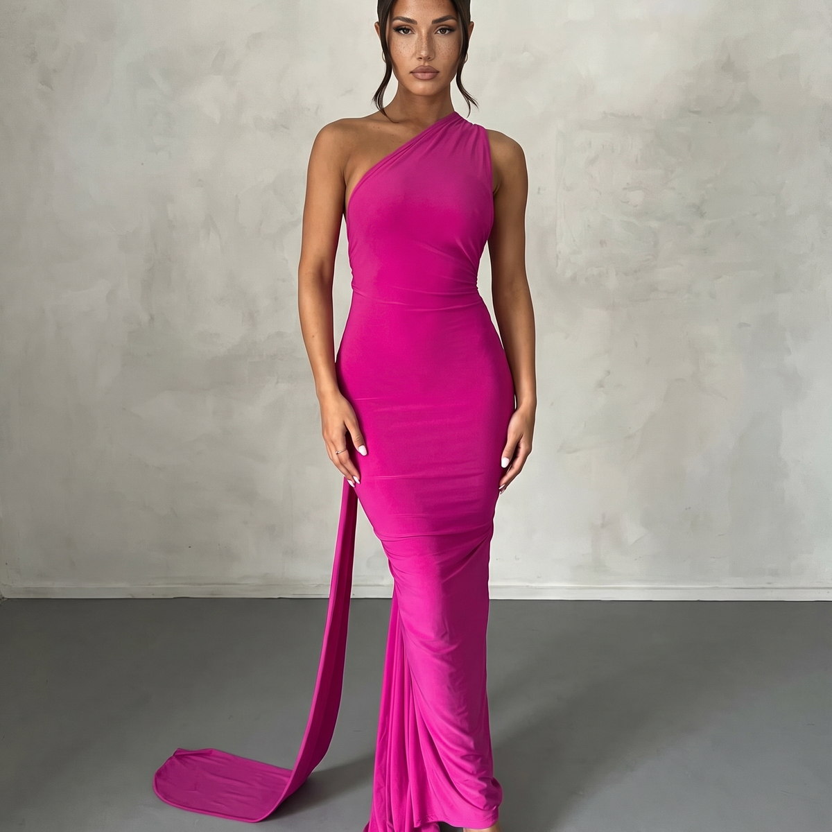 Lou | One Shoulder Maxi Dress with Open Back