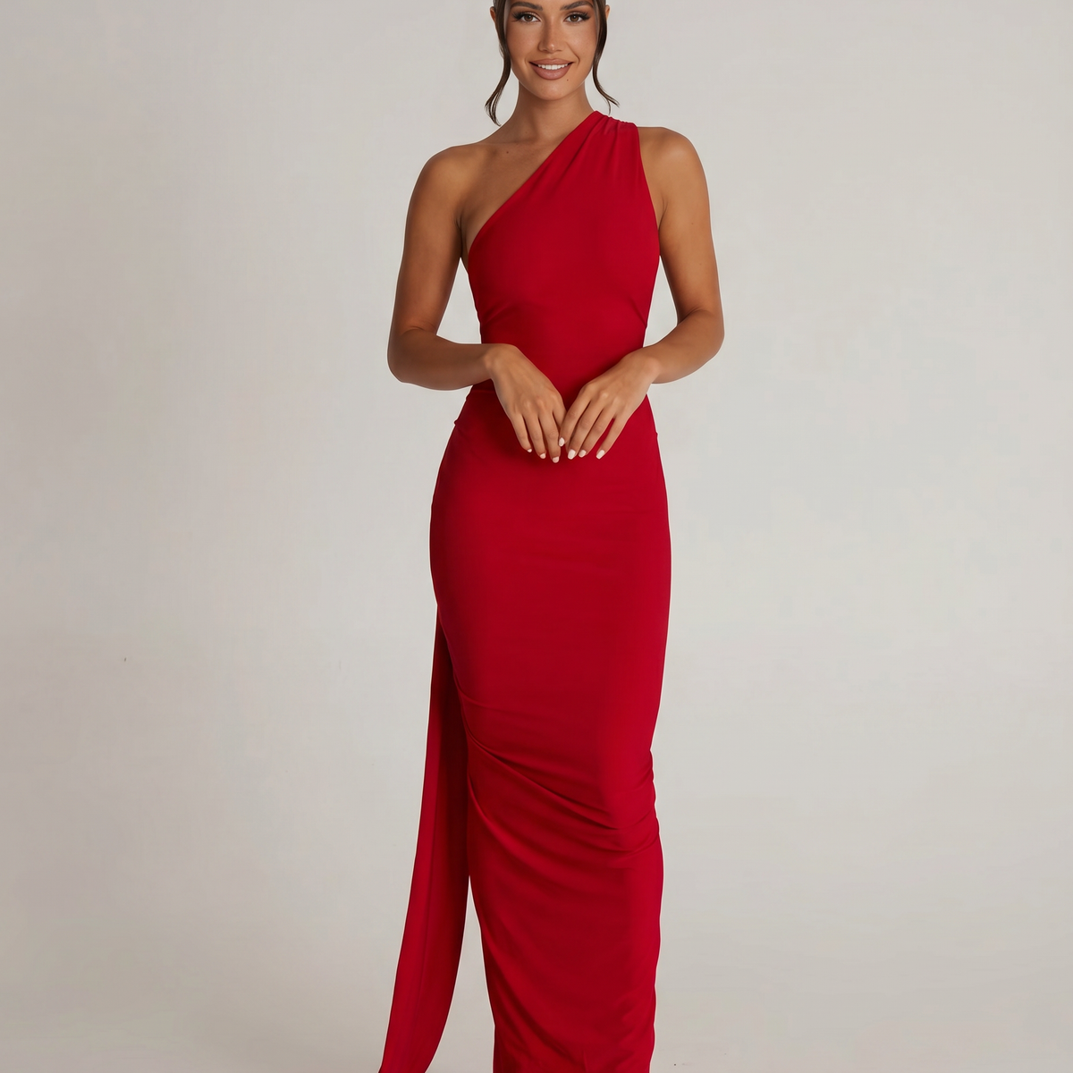 Lou | One Shoulder Maxi Dress with Open Back