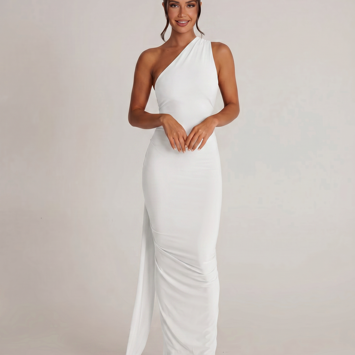 Lou | One Shoulder Maxi Dress with Open Back