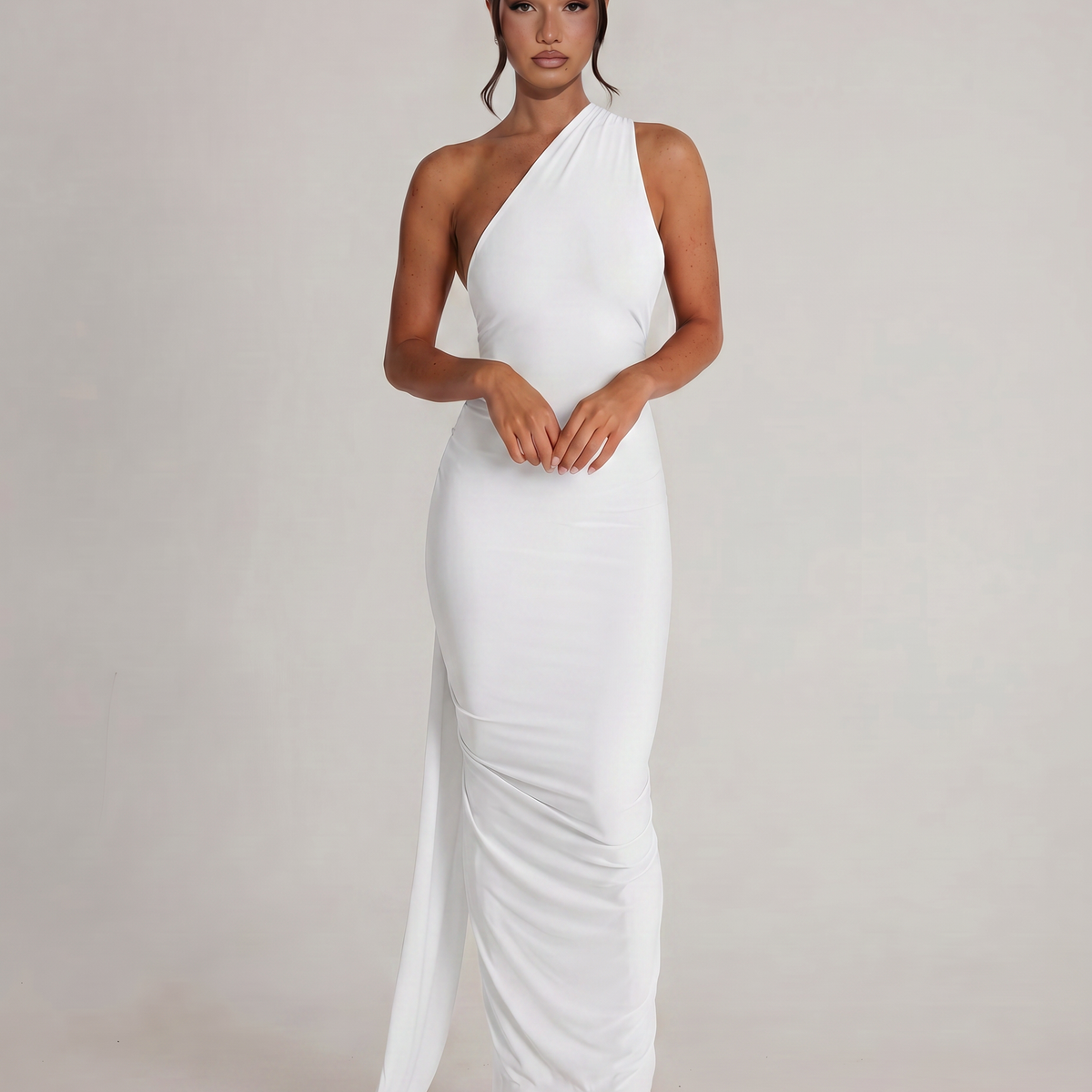 Lou | One Shoulder Maxi Dress with Open Back