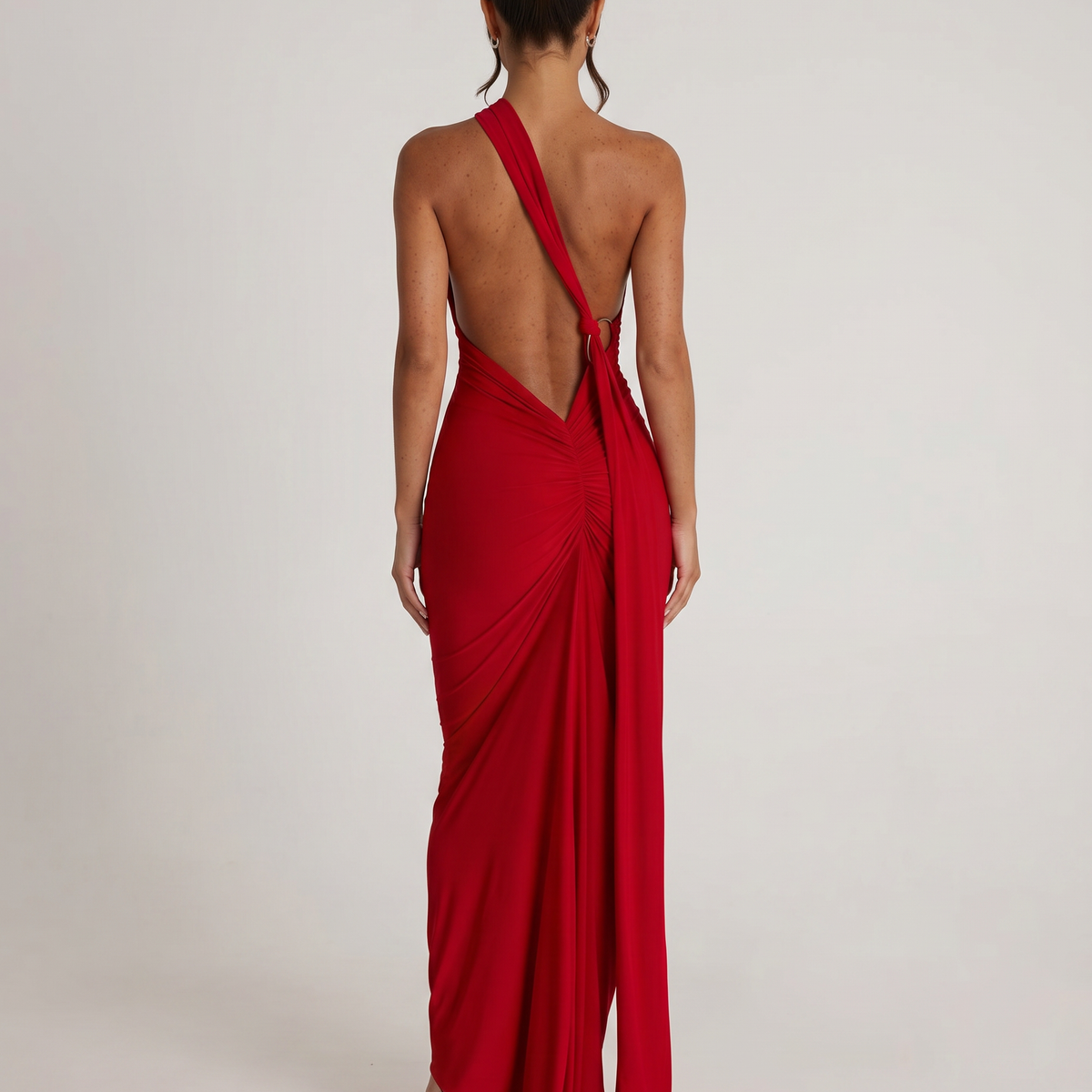 Lou | One Shoulder Maxi Dress with Open Back