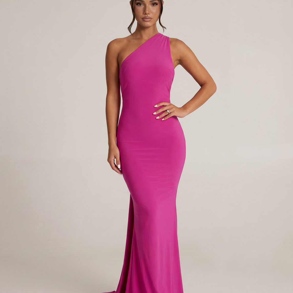 Lou | One Shoulder Maxi Dress with Open Back