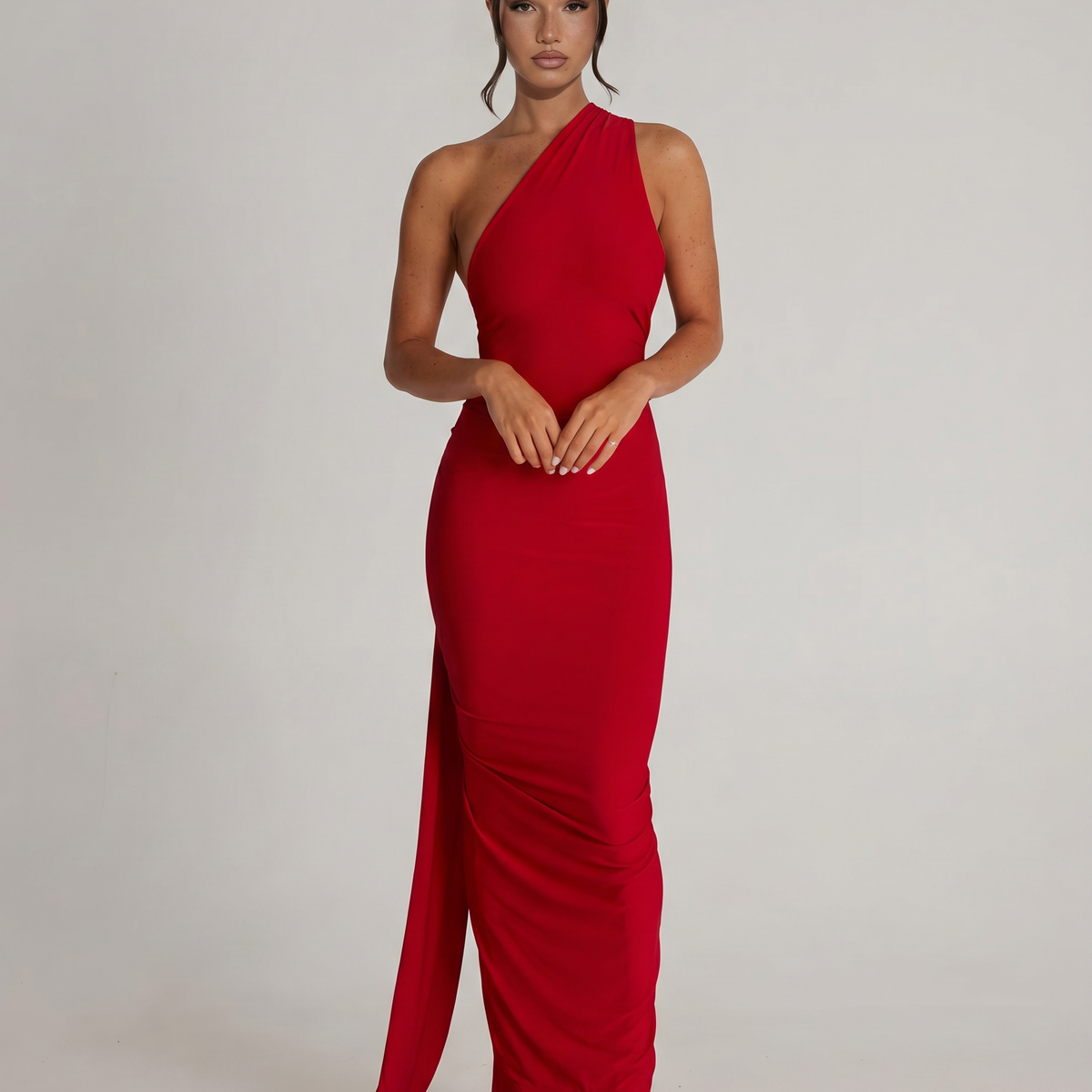 Lou | One Shoulder Maxi Dress with Open Back