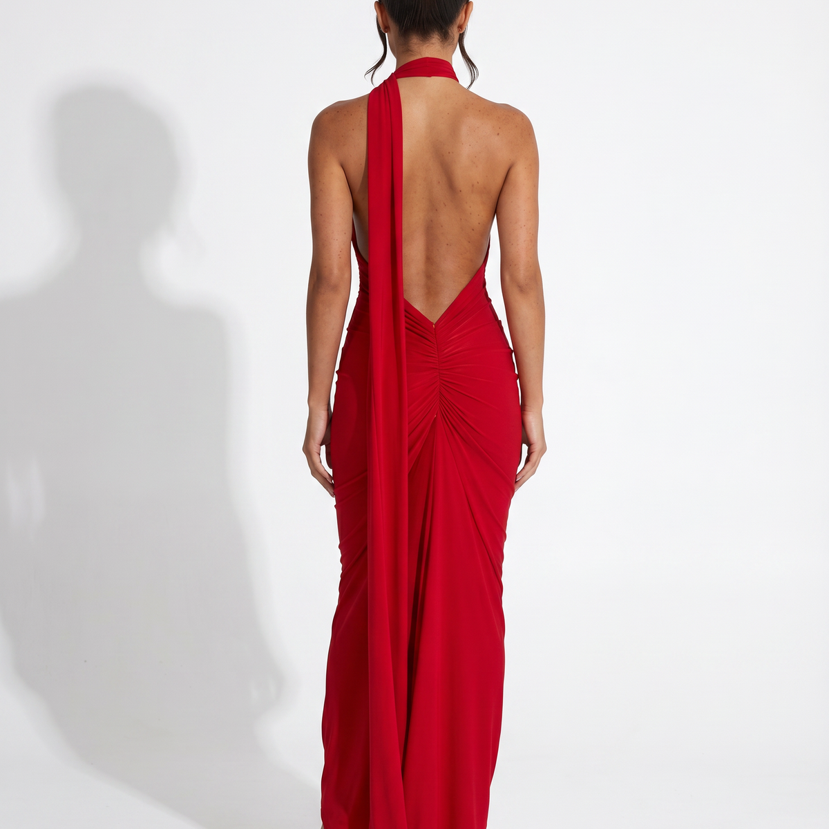 Lou | One Shoulder Maxi Dress with Open Back