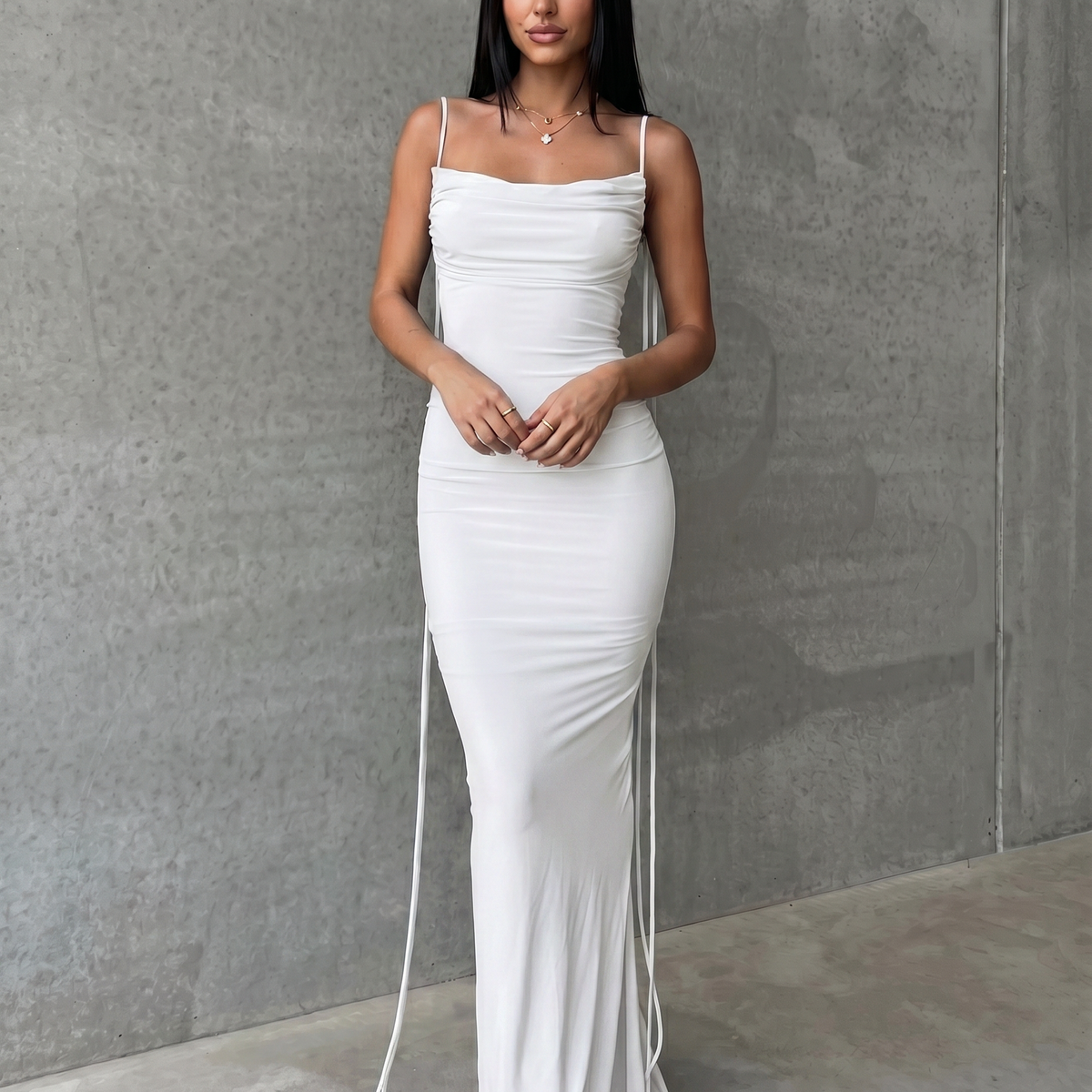 Helen | Slip Maxi Dress with Open Back