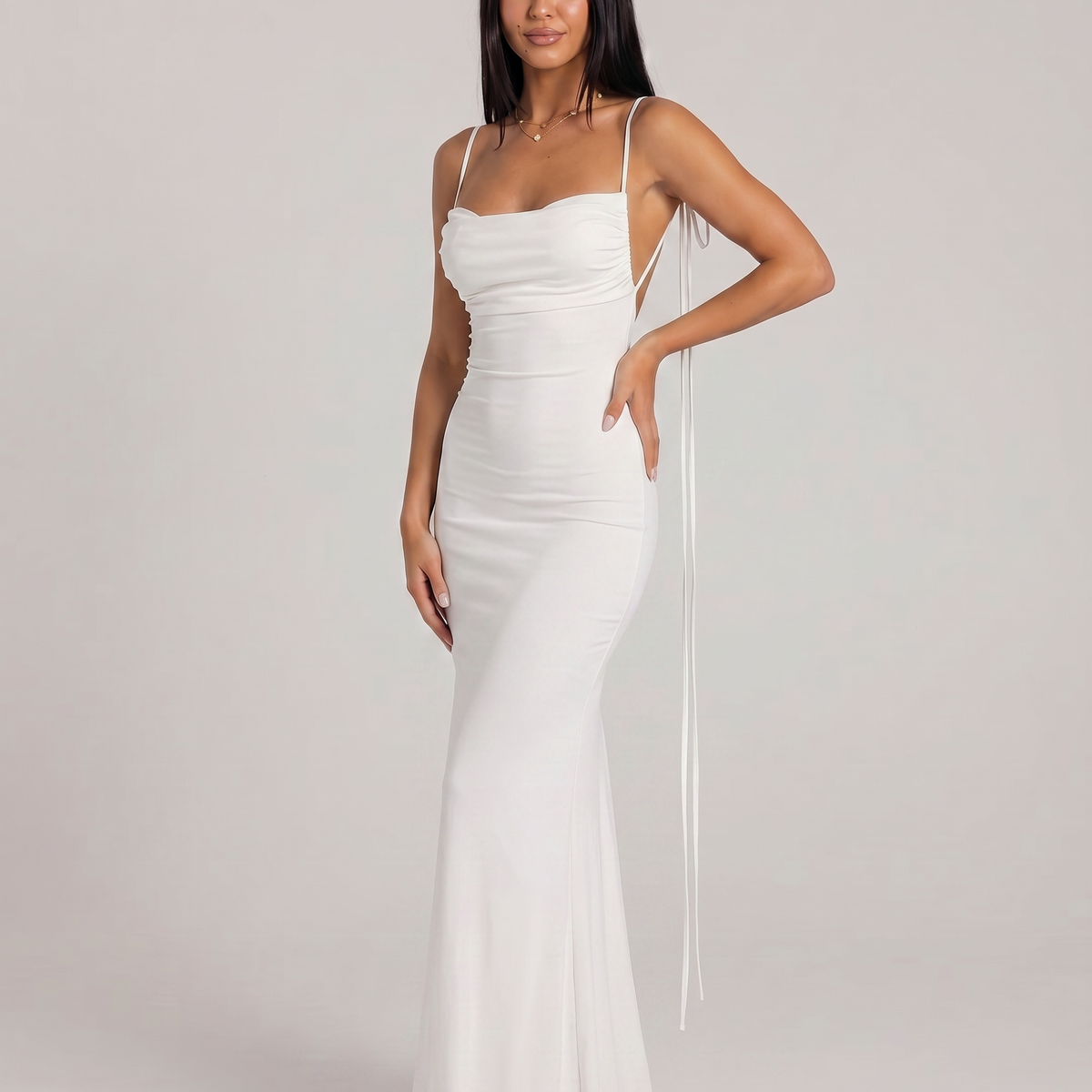 Helen | Slip Maxi Dress with Open Back