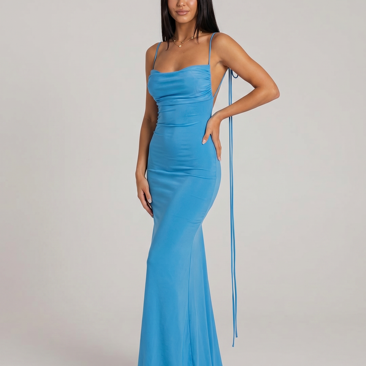 Helen | Slip Maxi Dress with Open Back