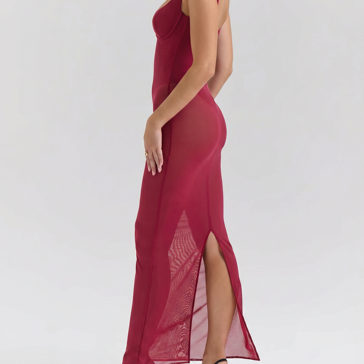 Tracie | Maxi Dress with Floral Print and Bustier Bodice