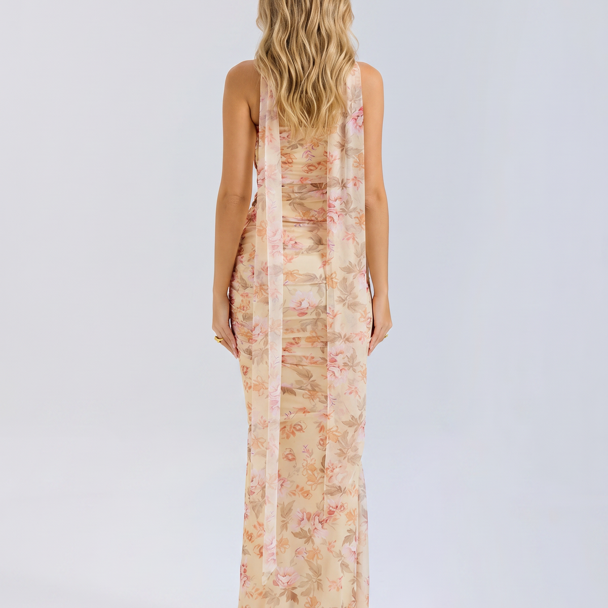 Velma | Maxi Dress with Neck Scarf Detail