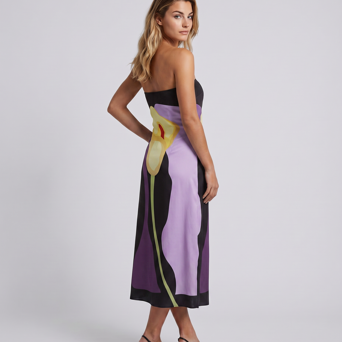 Tanya | Maxi Dress with Strapless Abstract Print