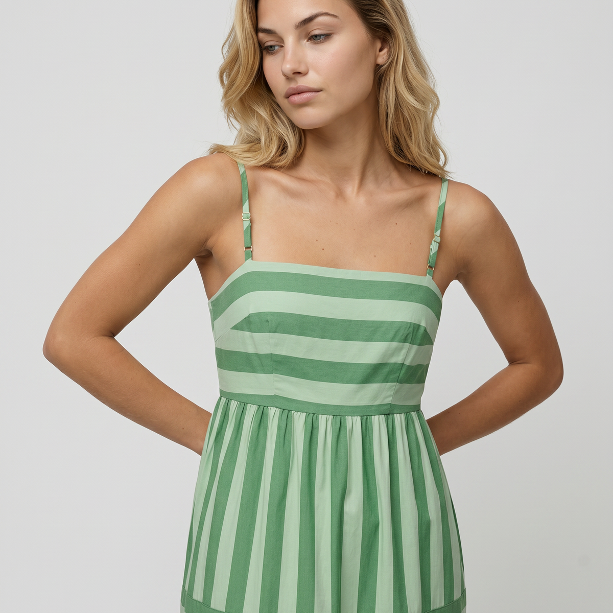 Jasper | Maxi Dress with Striped Tiered Skirt