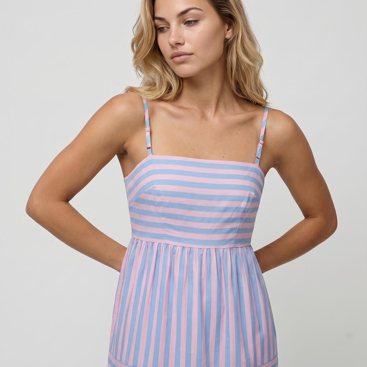 Jasper | Maxi Dress with Striped Tiered Skirt